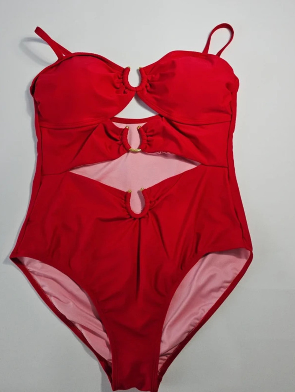 EoMENIE one piece red swimsuit size large